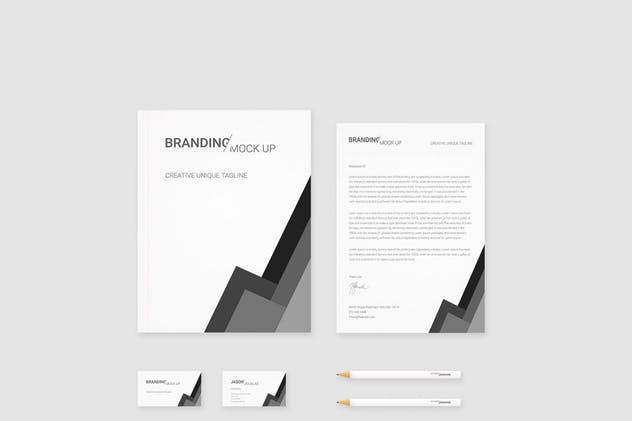 极简主义品牌A4文具/标识样机Vol.6 Branding Identity Mock Up (Vol. 6)插图(3)