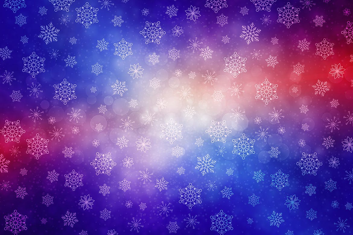 冬季雪花图案高清背景图素材 Winter Snowflakes Backgrounds插图(1)