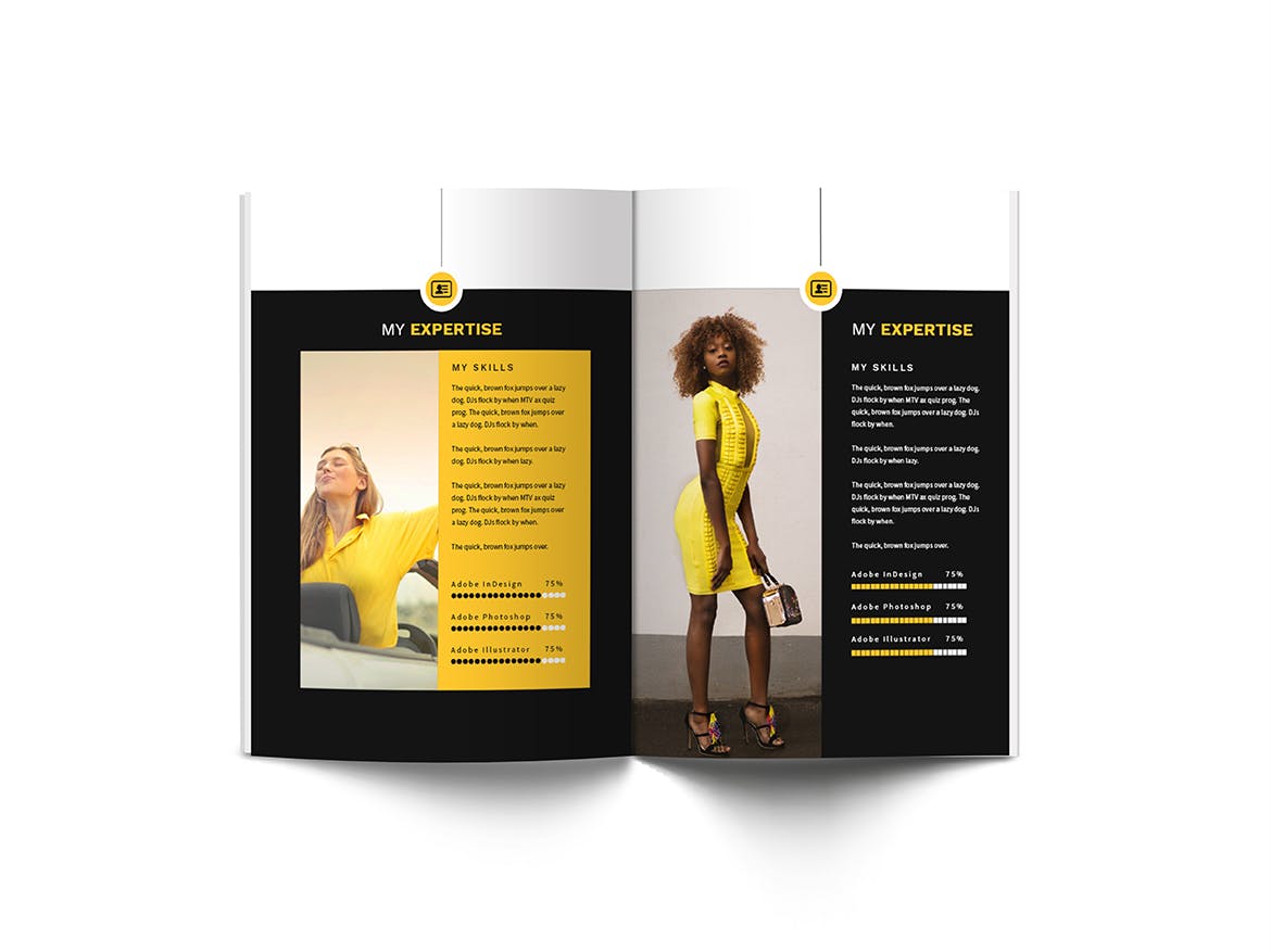 A4尺寸规格个人简历画册设计模板 Atery Resume CV A4 Brochure Template插图(7)