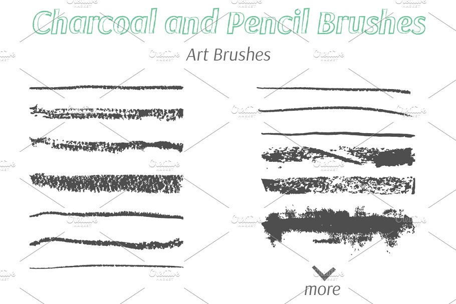 手工制作混合画笔AI笔刷 Collection of Hand Made Brushes插图(2)