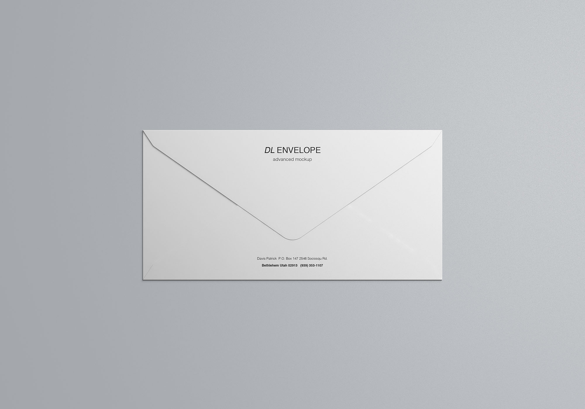 企业信封设计图样机模板 Baronial DL Envelope Mockup插图(5)