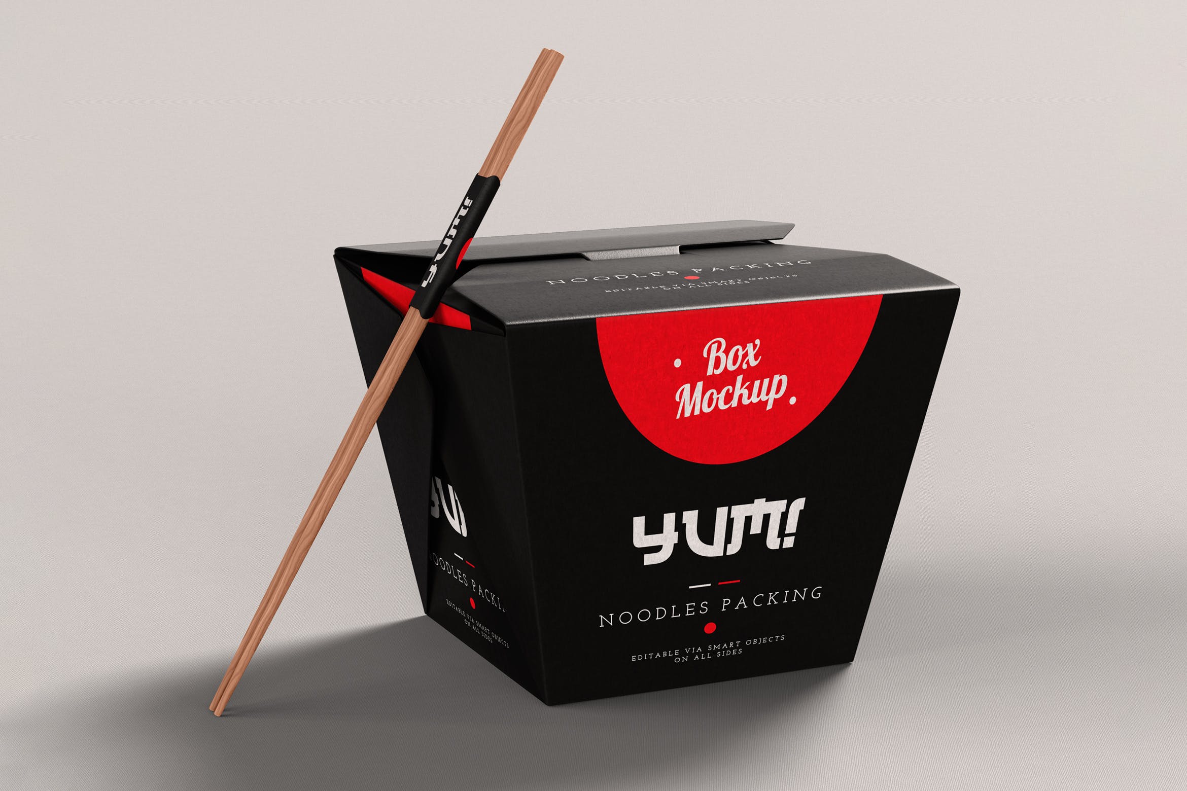 即食面条包装盒设计效果图样机模板 Noodles Pack Box Mock-Up插图
