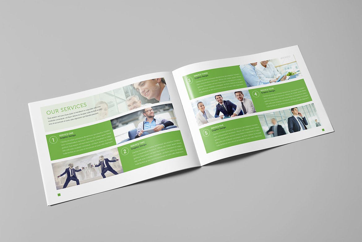 大型上市公司宣传画册设计模板 Corporate Business Landscape Brochure插图3