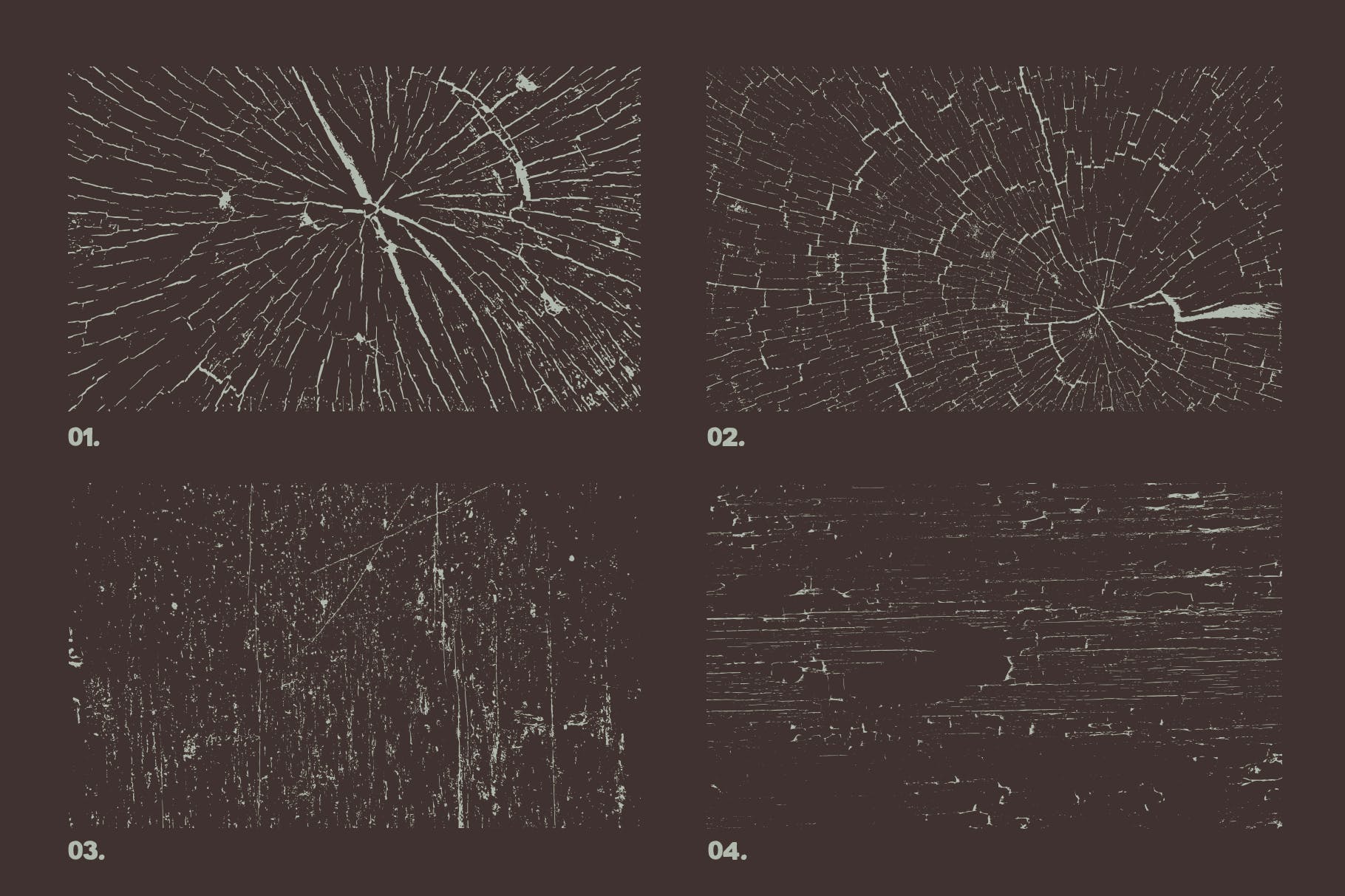 12个实木木纹矢量纹理背景素材 Vector Grunge Wood Textures x12插图(1)