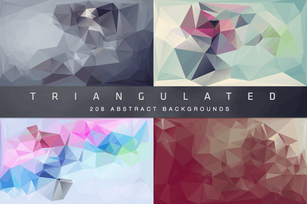 三角形几何抽象背景图片素材 Triangulated – Abstract Backgrounds插图(2)