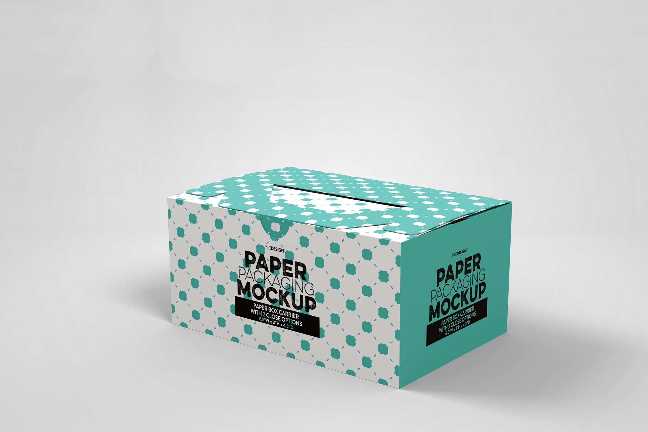 产品包装纸箱设计效果图样机 Paper Carrier with 2 Closure Options插图(1)