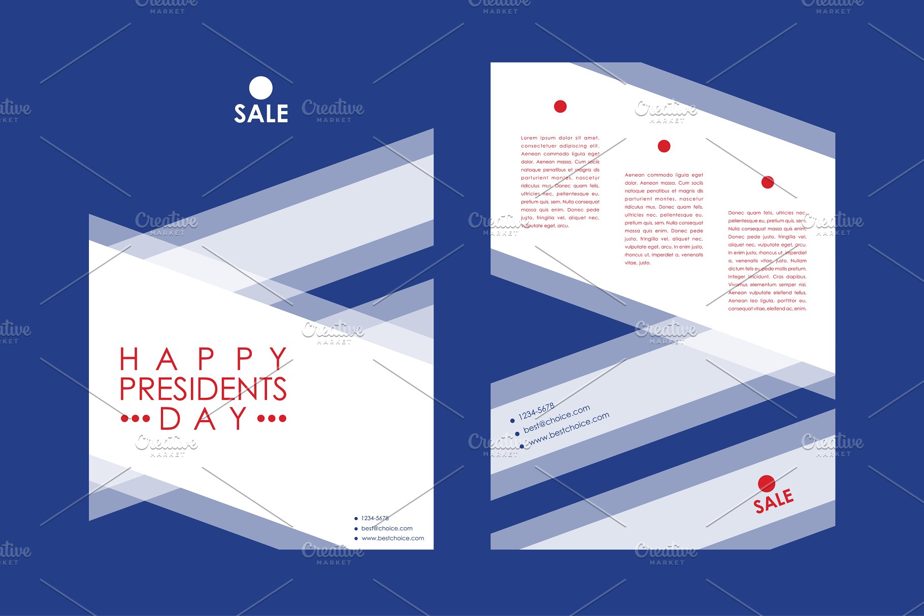 美国“总统日”主题小册子模板 President’s Day brochures插图6 美国“总统日”主题小册子模板 President’s Day brochures插图6