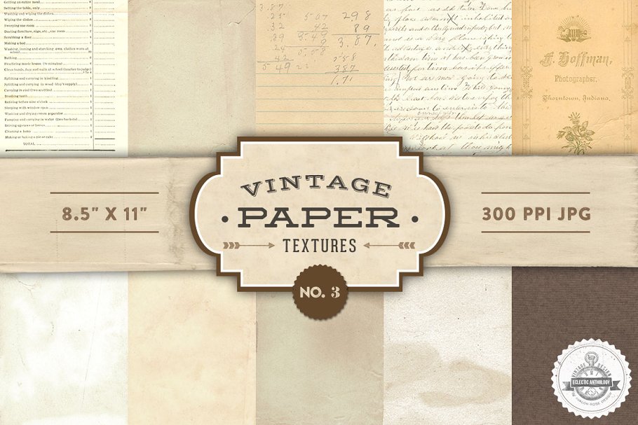 复古纸张纹理集 Vintage Paper Textures – No. 3插图