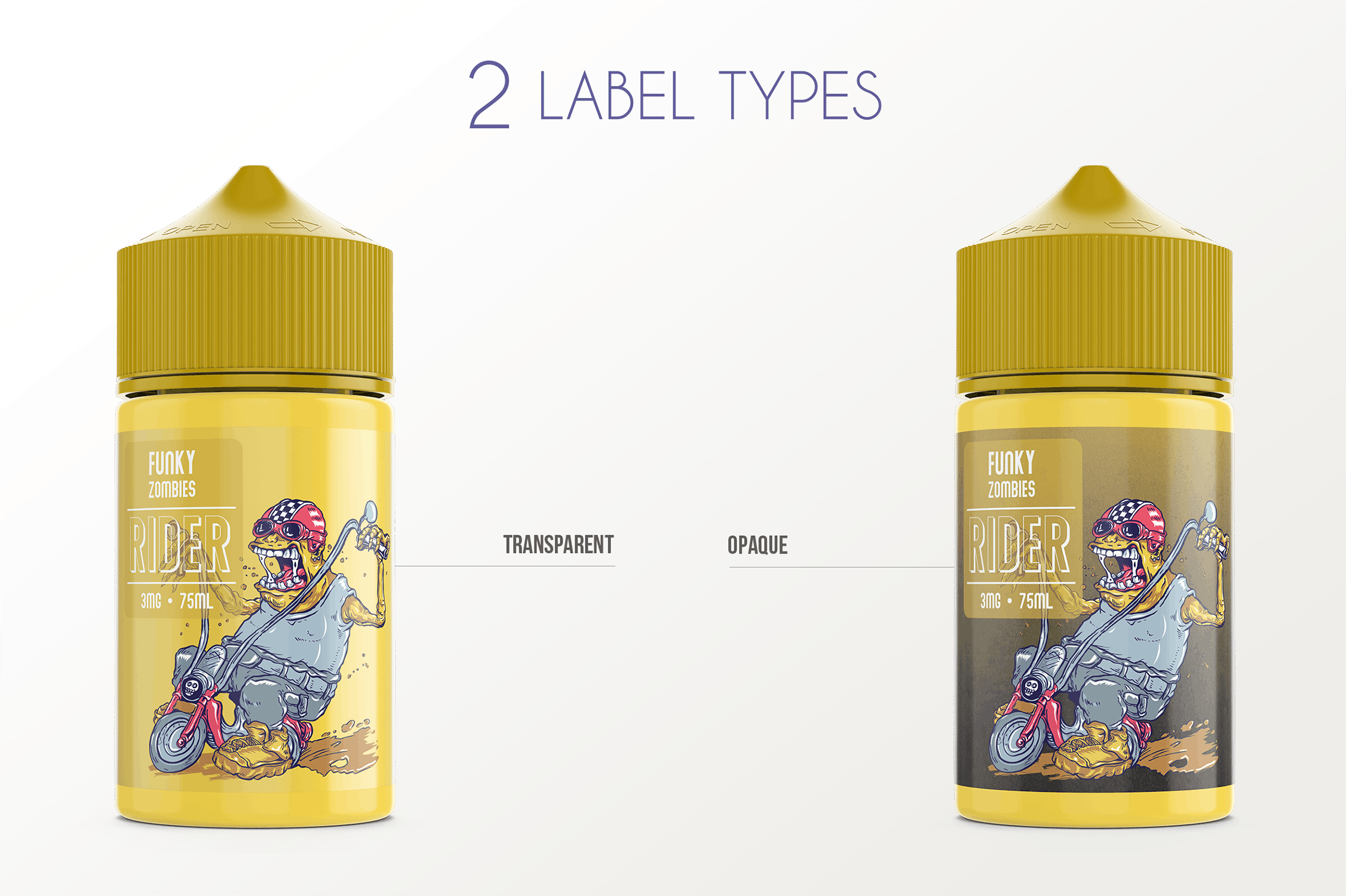 75ml装电子烟烟油外观设计预览样机模板 eLiquid Bottle Mockup v. 75ml-B插图(2)