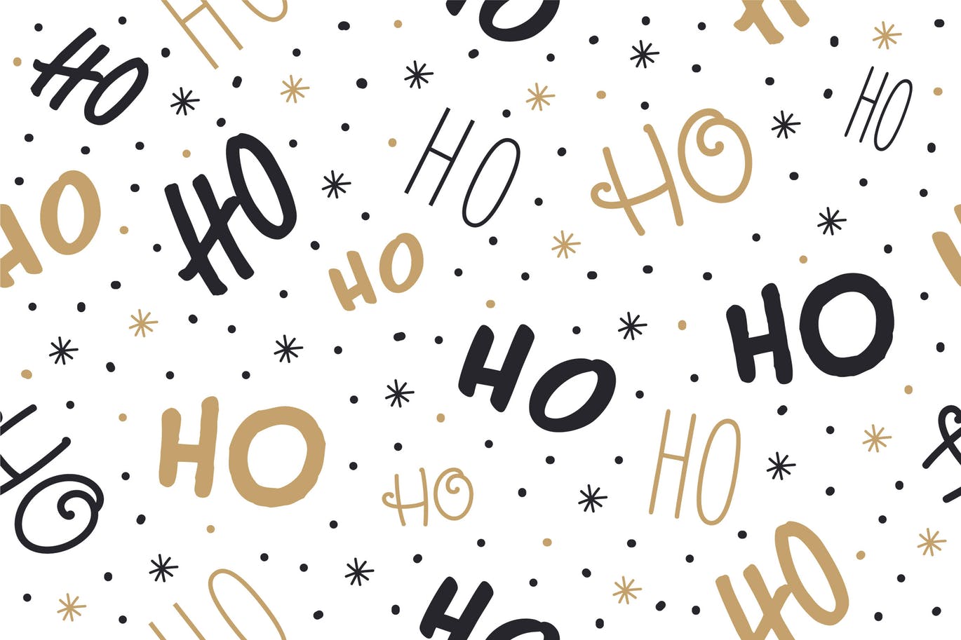 圣诞主题元素无缝矢量图案贴图设计素材 Ho ho ho Santa Claus laugh seamless pattern vector插图