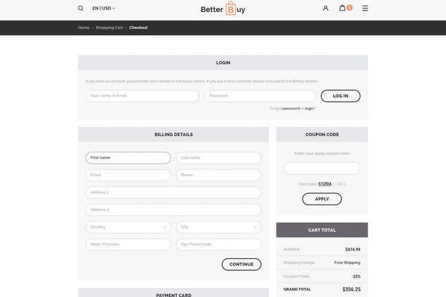 现代化电商网站设计UI套件 Better Buy – E-Commerce PSD UI Kit插图(7)