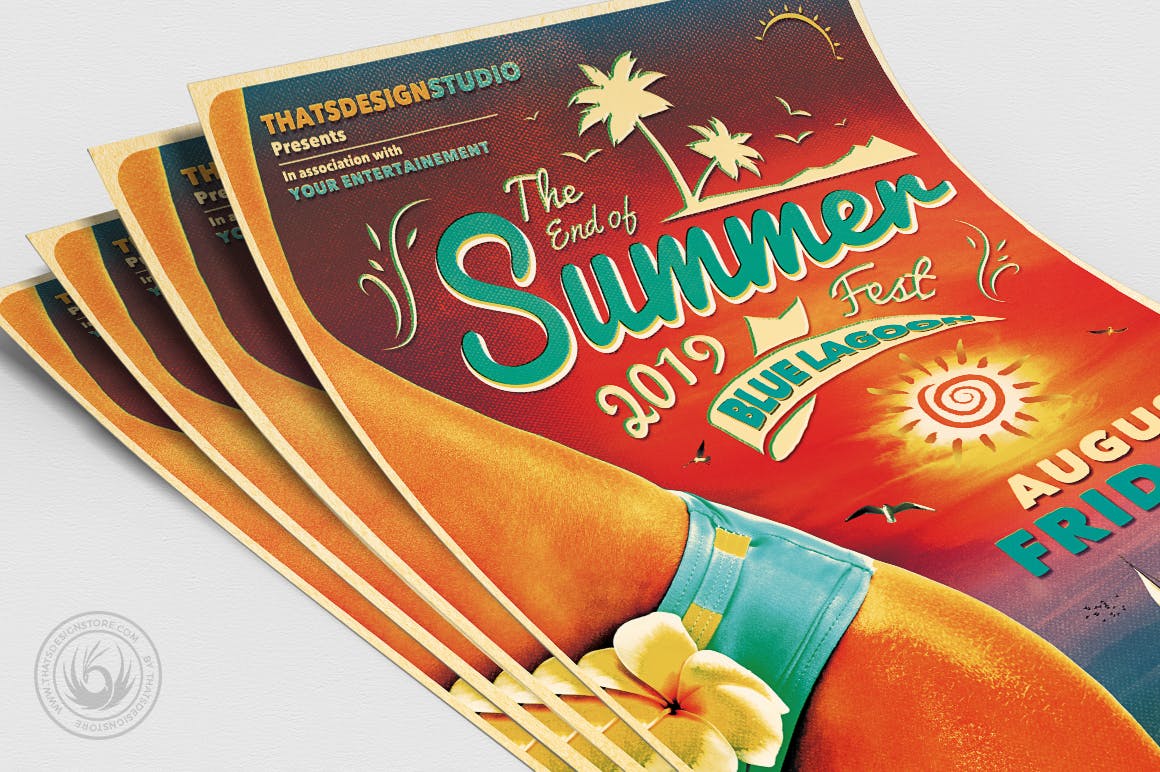 夏日女性内衣比基尼促销海报设计模板v4 Summer Fest Flyer Template V4插图(4)