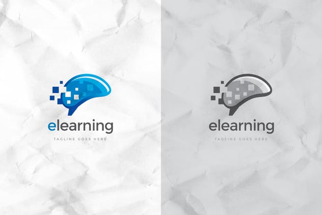 在线学习教学教育品牌Logo设计模板 Elearning Logo Template插图2
