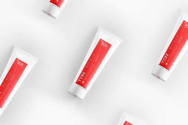 美容化妆品软管包装样机 Cosmetic Tube Packaging Mockup插图10
