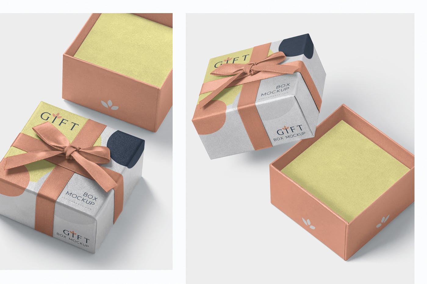 高档礼品包装盒外观设计样机模板 Gift Box Mockups插图(1)