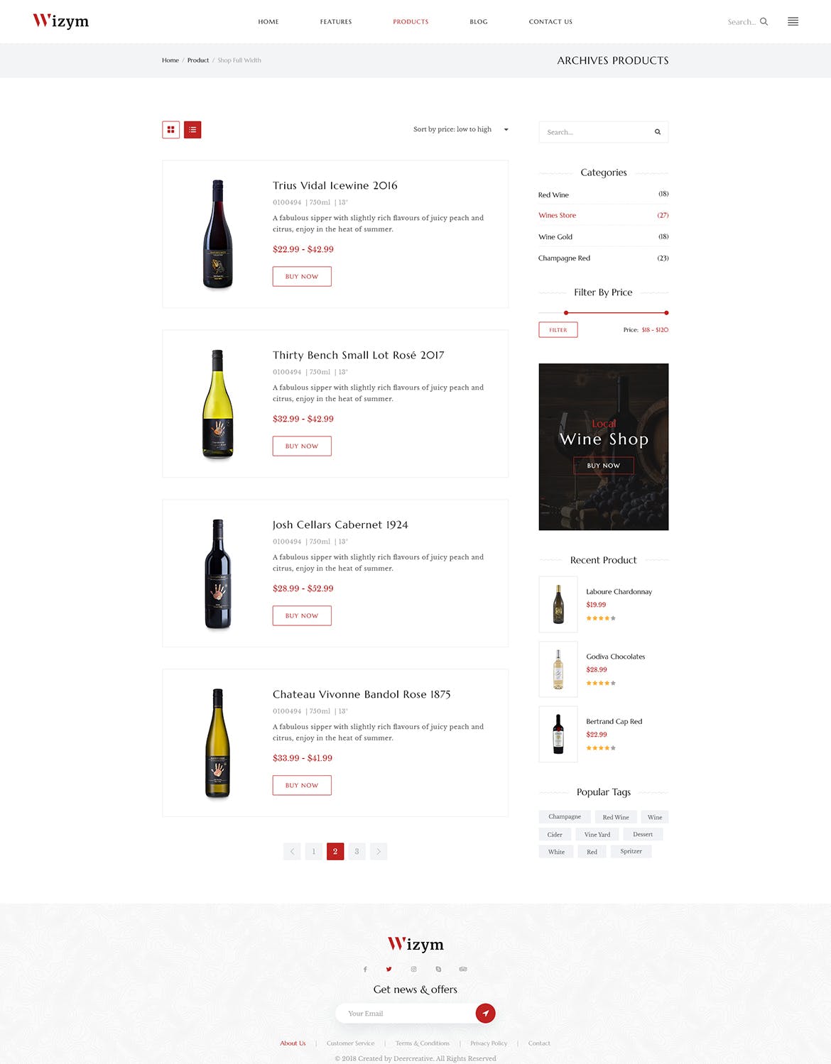 葡萄酒品牌网站设计PSD模板 Wizym | Wine & Winery PSD Template插图(6)