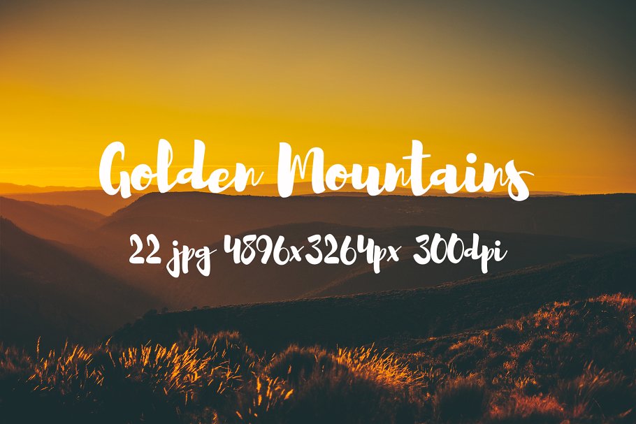 高清落日余晖山脉图片合集 Golden Mountains photo pack插图15