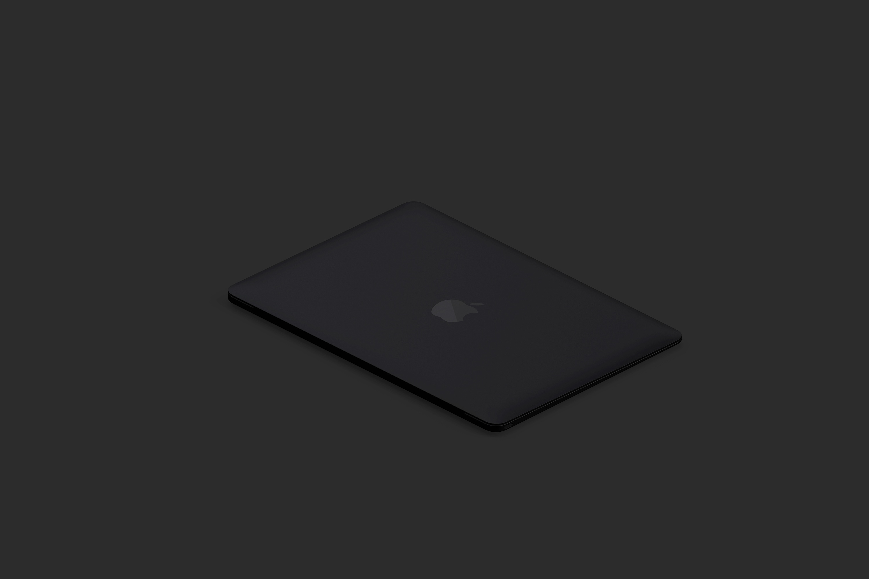 陶瓷材质MacBook笔记本电脑等距右视图样机03 Clay MacBook Mockup, Isometric Right View 03插图(4)