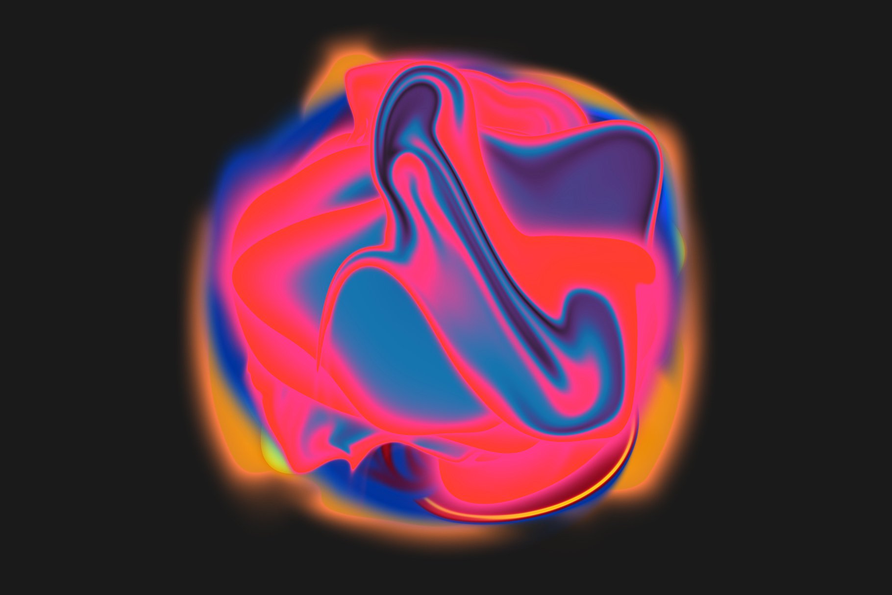 25款抽象霓虹灯色彩肌理素材 25 Abstract Png Neon Elements插图2