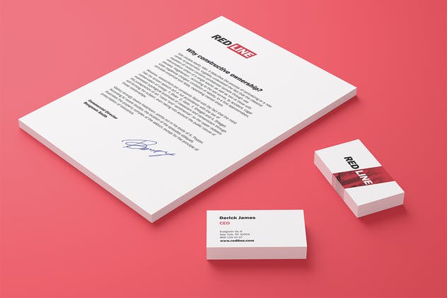 逼真的高端品牌展示文具套装样机 Stationery / Branding Mock-Up’s插图(2)