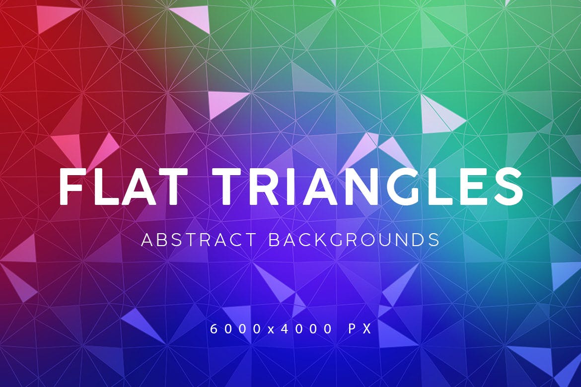 扁平镜面设计风格三角形图案背景素材 Flat Triangle Backgrounds插图