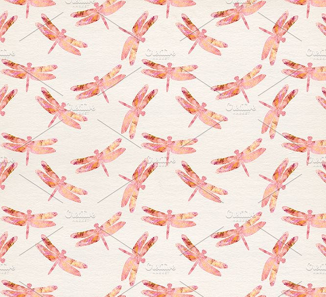 华丽彩虹金箔色蜻蜓鳞片图案纹理 Iridescent Insects & Backgrounds插图(3)