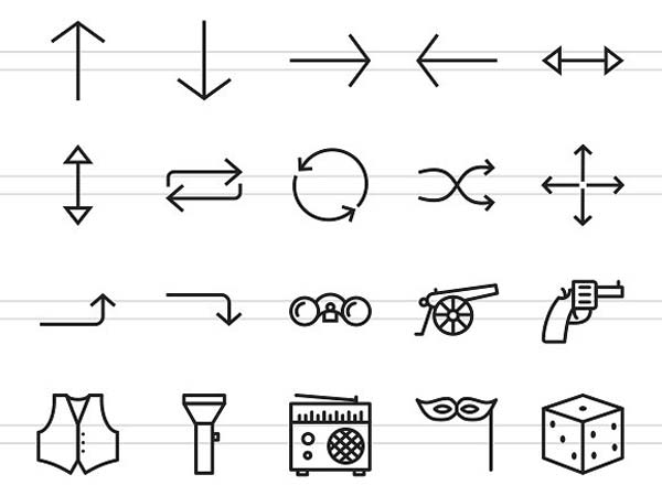 166个特色交通标志及符号线形图标插图(2)