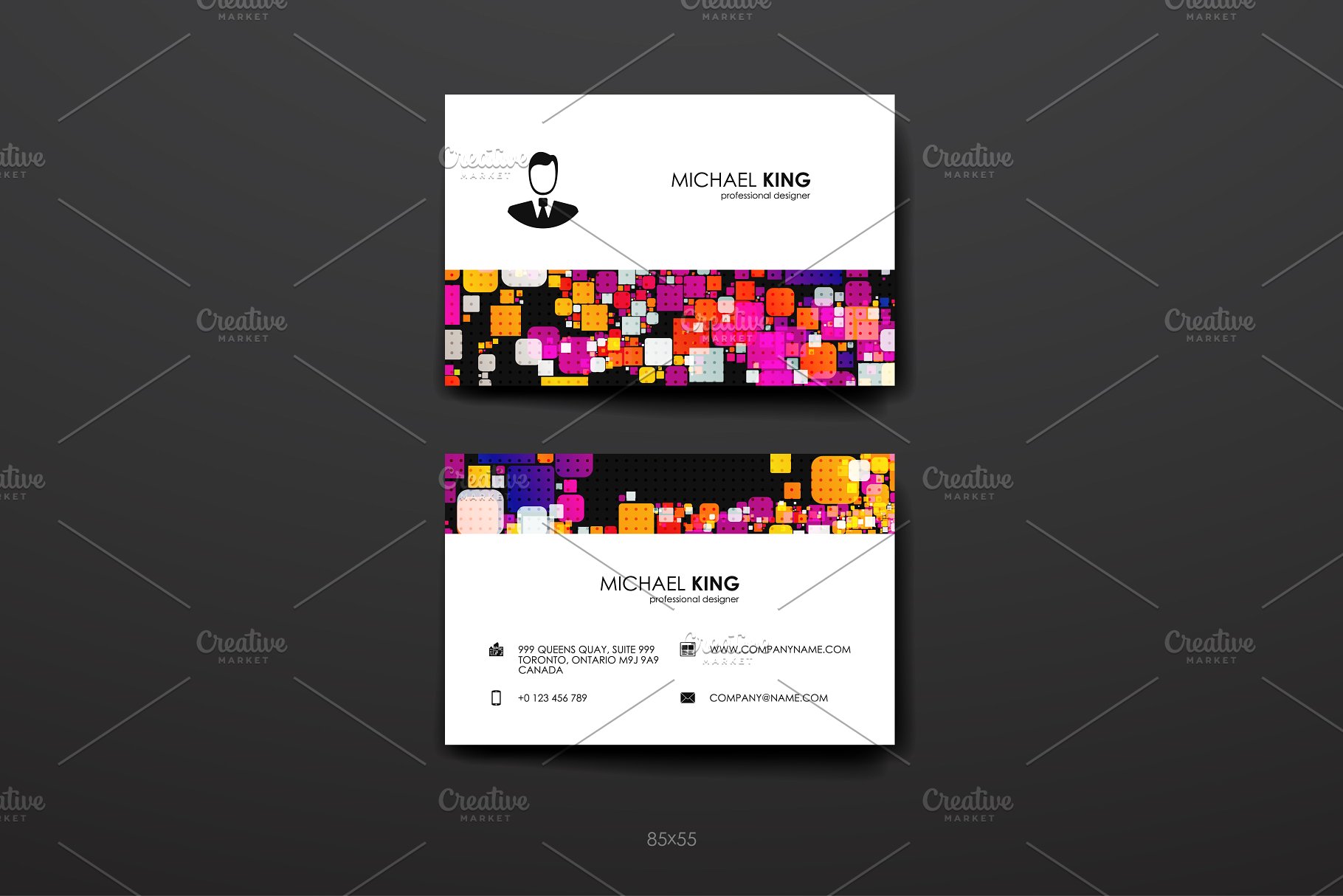 8款企业个人名片抽象设计模板 8 Business Cards插图