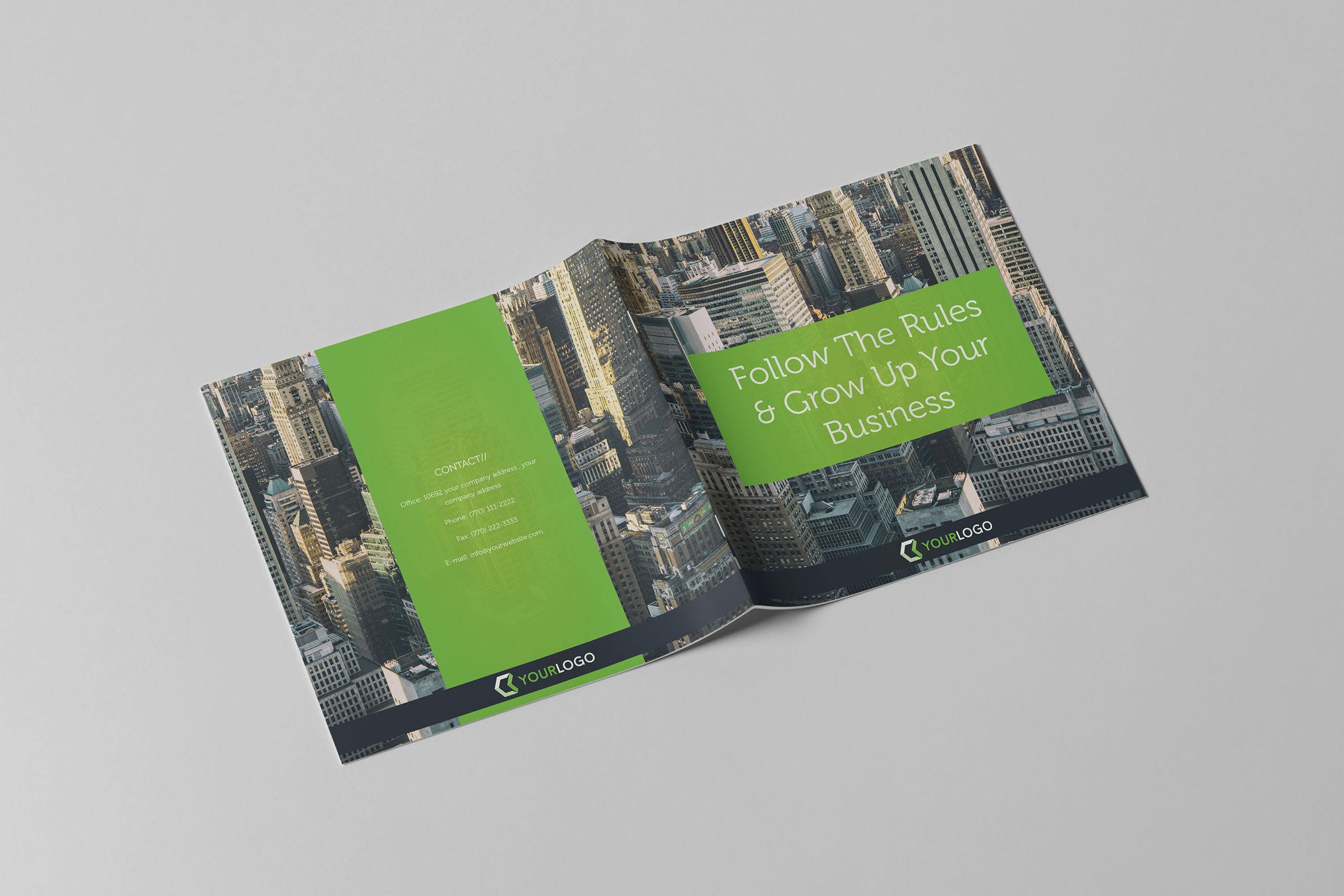 方形公司简介/业务介绍画册排版设计模板 Corporate Business Square Brochure插图