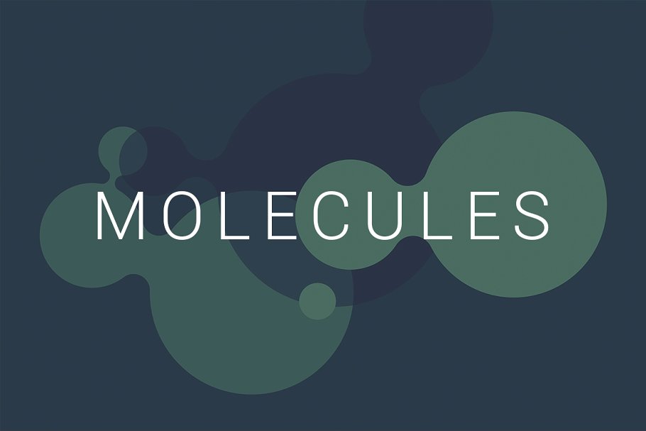 抽象分子结构扁平化风格背景v01 Molecules | Flat Backgrounds | V01插图5