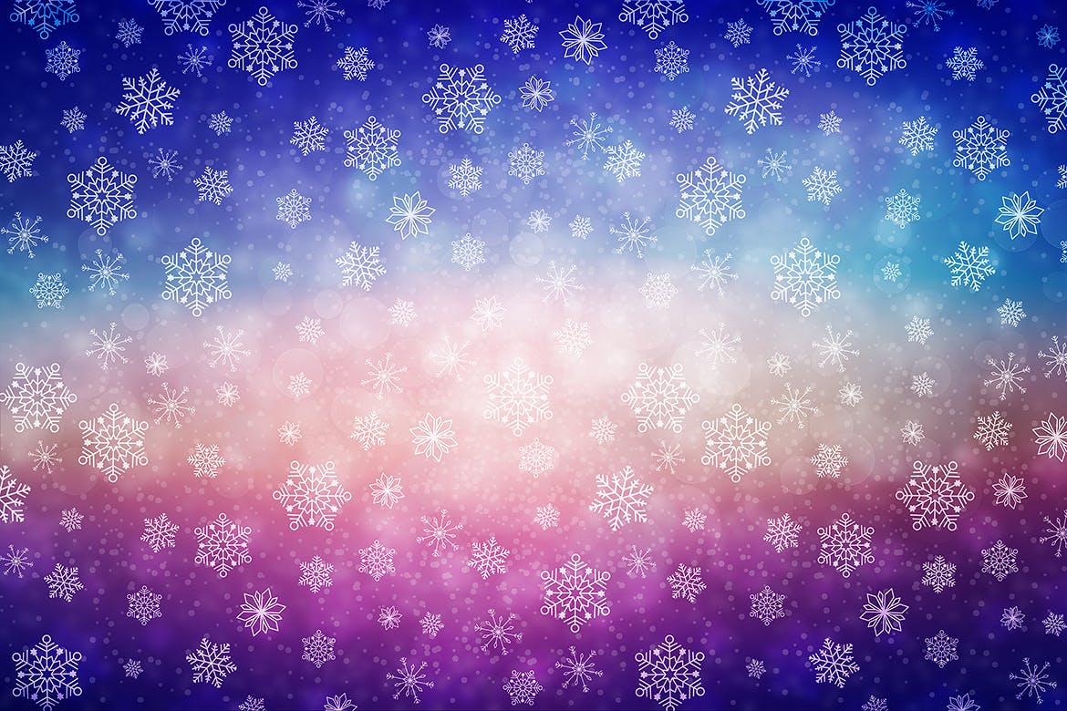 冬季雪花图案高清背景图素材 Winter Snowflakes Backgrounds插图(5)