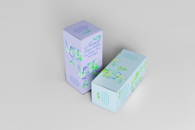 化妆品滴瓶外观/包装纸盒样机 Nasal Drops Bottle/ Paper Box Mockup插图(13)