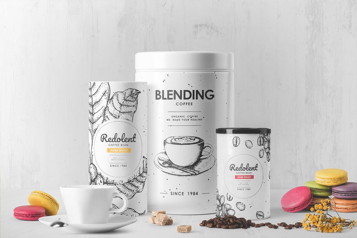 咖啡品牌包装样机 Coffee Packaging  Mockup插图