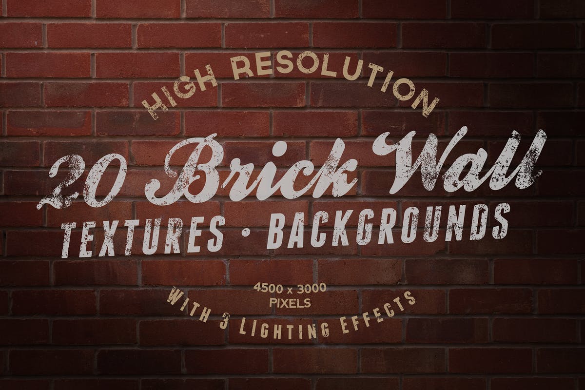 20款砖墙纹理背景 Brick Wall Textures / Backgrounds插图