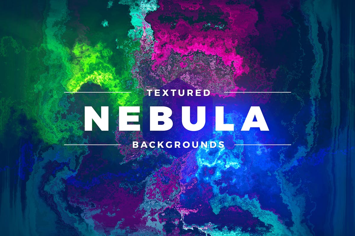抽象银河系太空星云背景纹理 Textured Nebula Backgrounds插图