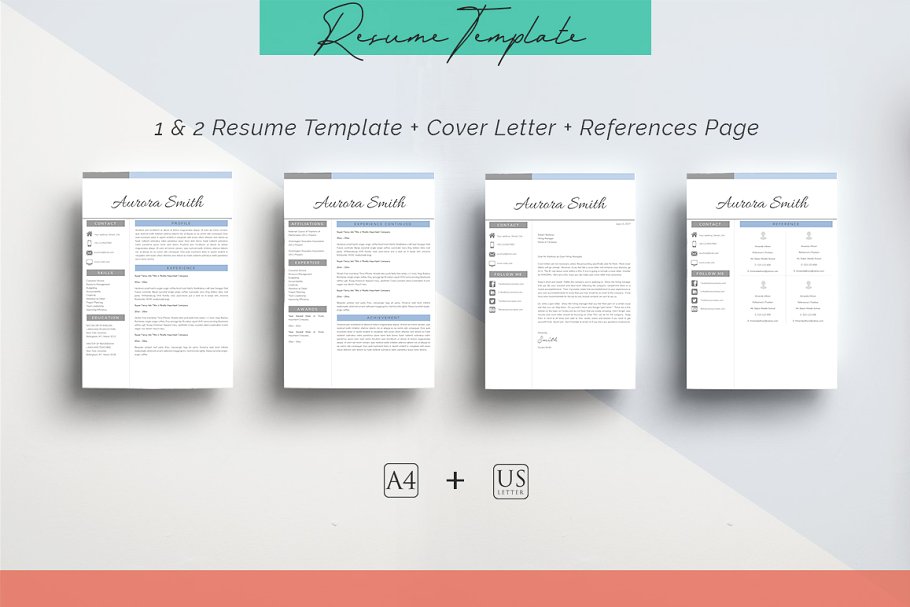 10合一简历模板合集 10 in 1 Resume Templates Bundle插图(1)