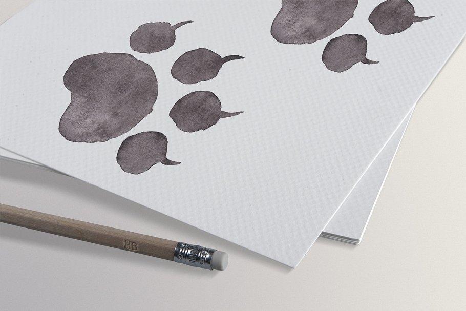 猫＆狗水彩艺术卡通化剪贴画 Cats and Dogs Watercolour Clipart插图3