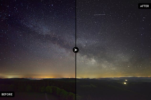 20款天文星空摄影调色滤镜LR预设 20 Astro Photography Lightroom Presets插图7