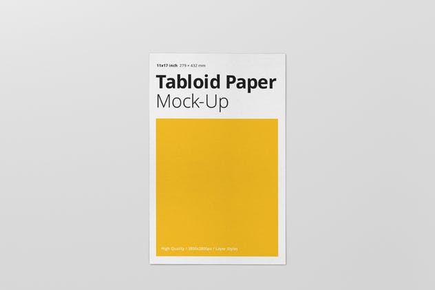 小尺寸报纸传单样机模板 Tabloid Paper Mockup – 11×17插图(6)