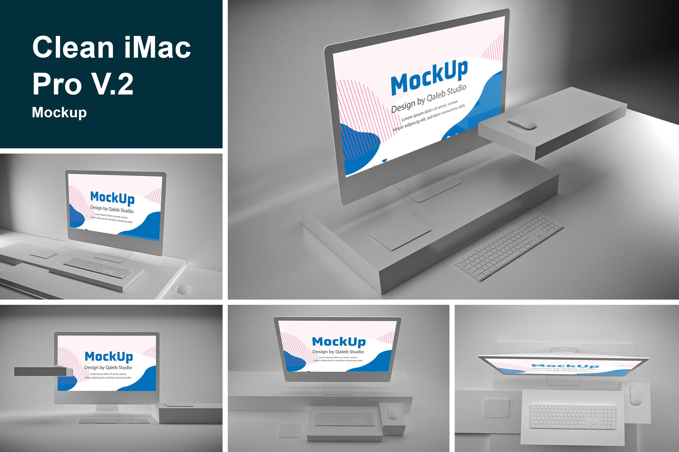 极简设计风格iMac一体机电脑样机v2 Clean iMac Pro V.2插图
