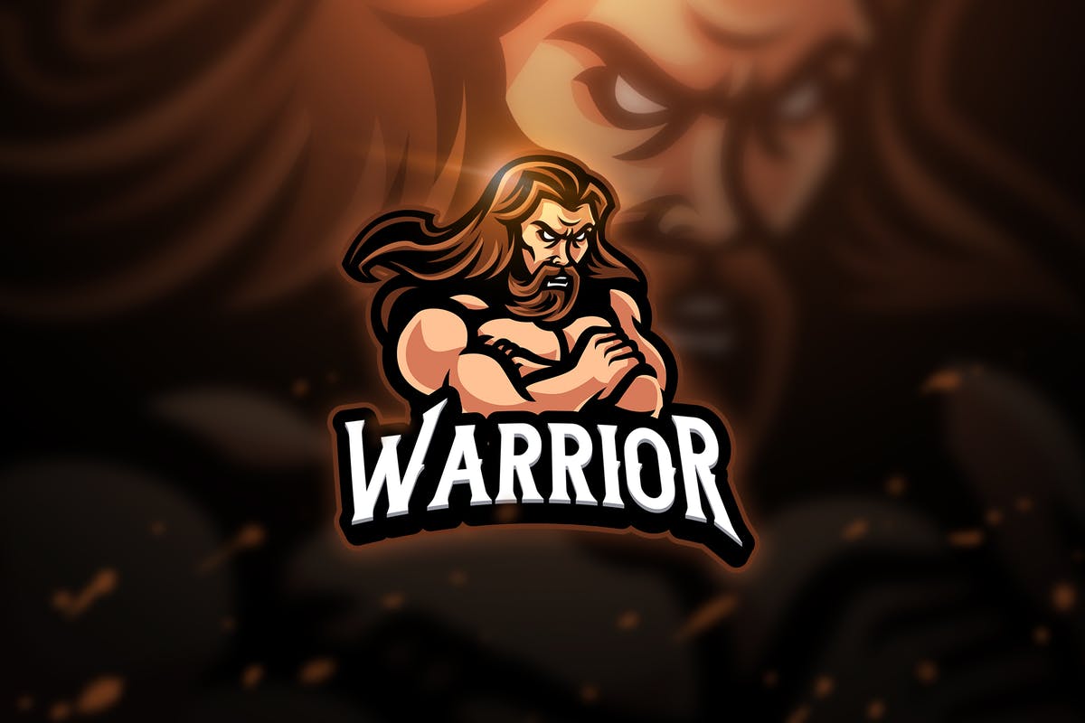 战士电子竞技队徽Logo模板 Warrior – Mascot & Esport Logo插图