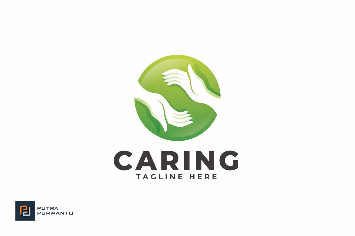 爱心慈善互助机构概念Logo设计模板 Caring – Logo Template插图(1)