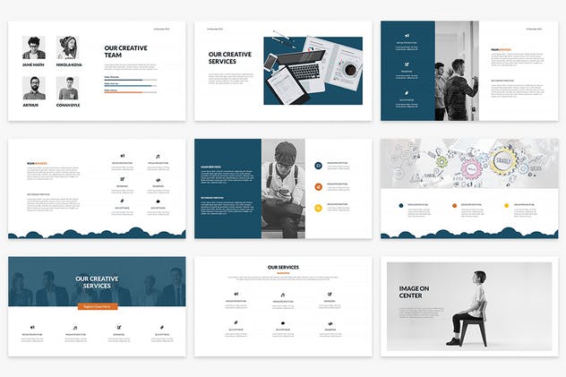 极简主义设计风格创业团队介绍PPT模板素材 Lekro Powerpoint Presentation插图2