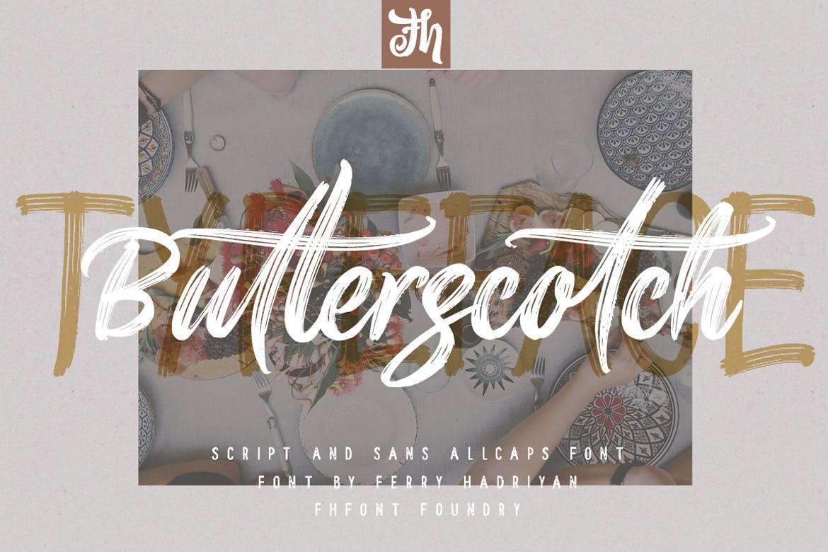 硬笔刷书写风格英文手写艺术字体 Butterscotch – Handwritten Font插图