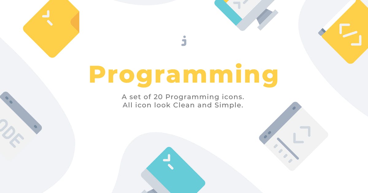 20款计算机编程开发主题扁平化图标 20 Programming icons – Flat插图