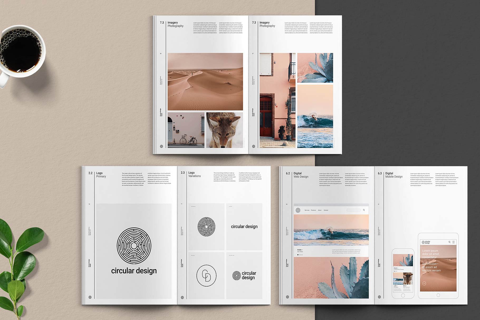 极简主义的品牌规范指南杂志InDesign模板下载 THE MINIMALIST / Bundle Pack [indd]插图2