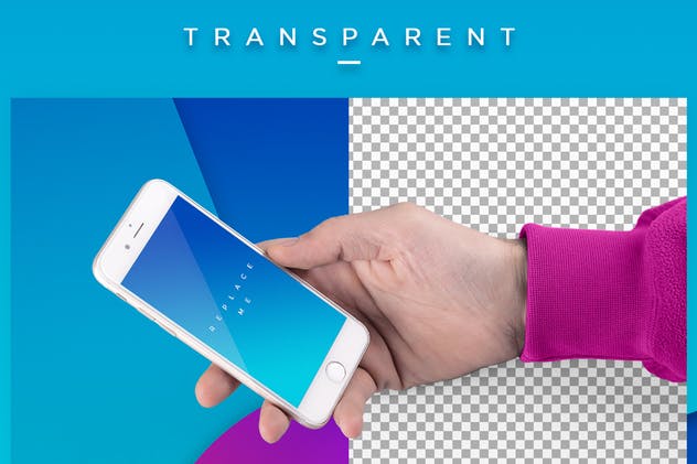 手持iPhone样机模板 iPhone Mock-up Brending Templates with Vivid Bcg’s插图(2)