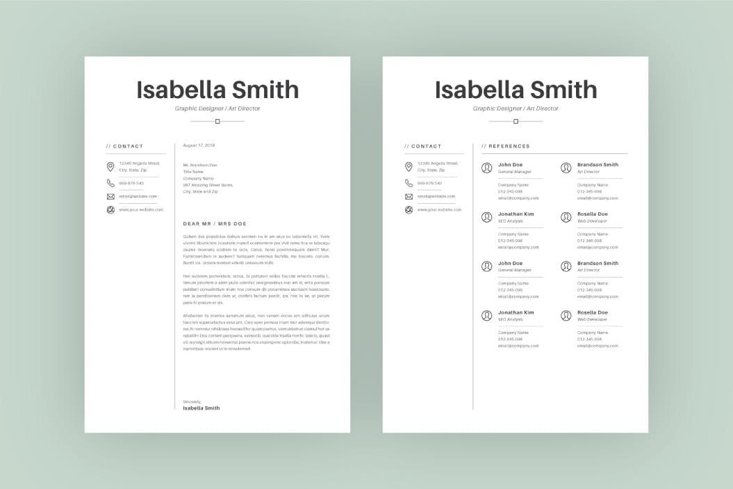 Less is More设计理念个人简历设计模板v1 Resume Template V.1插图(3)