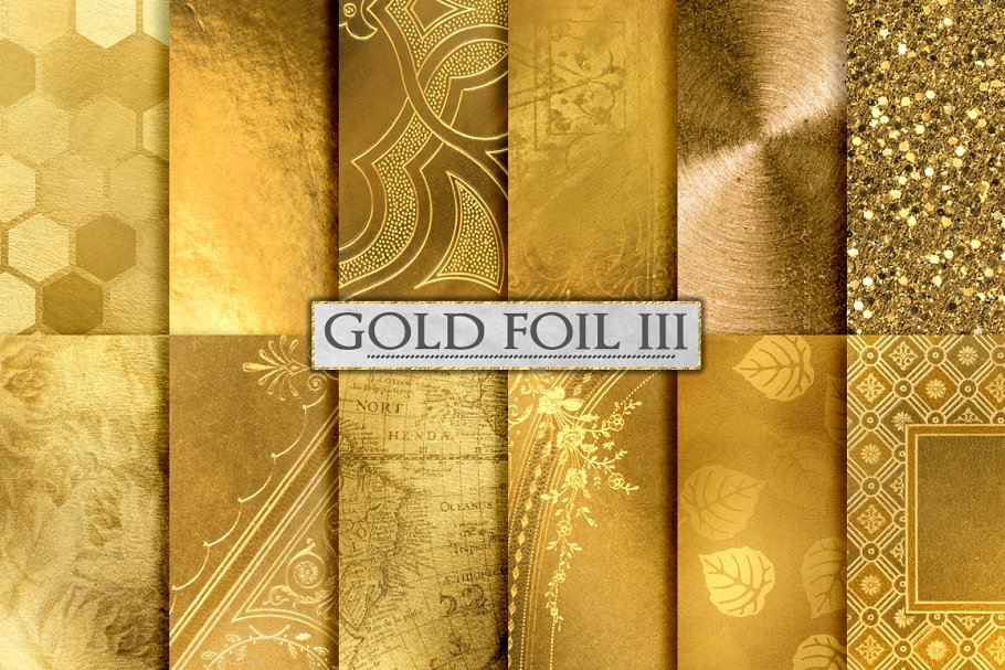 各种金漆纹理背景合集 Gold Foil Textures, Gold Backgrounds插图(4)