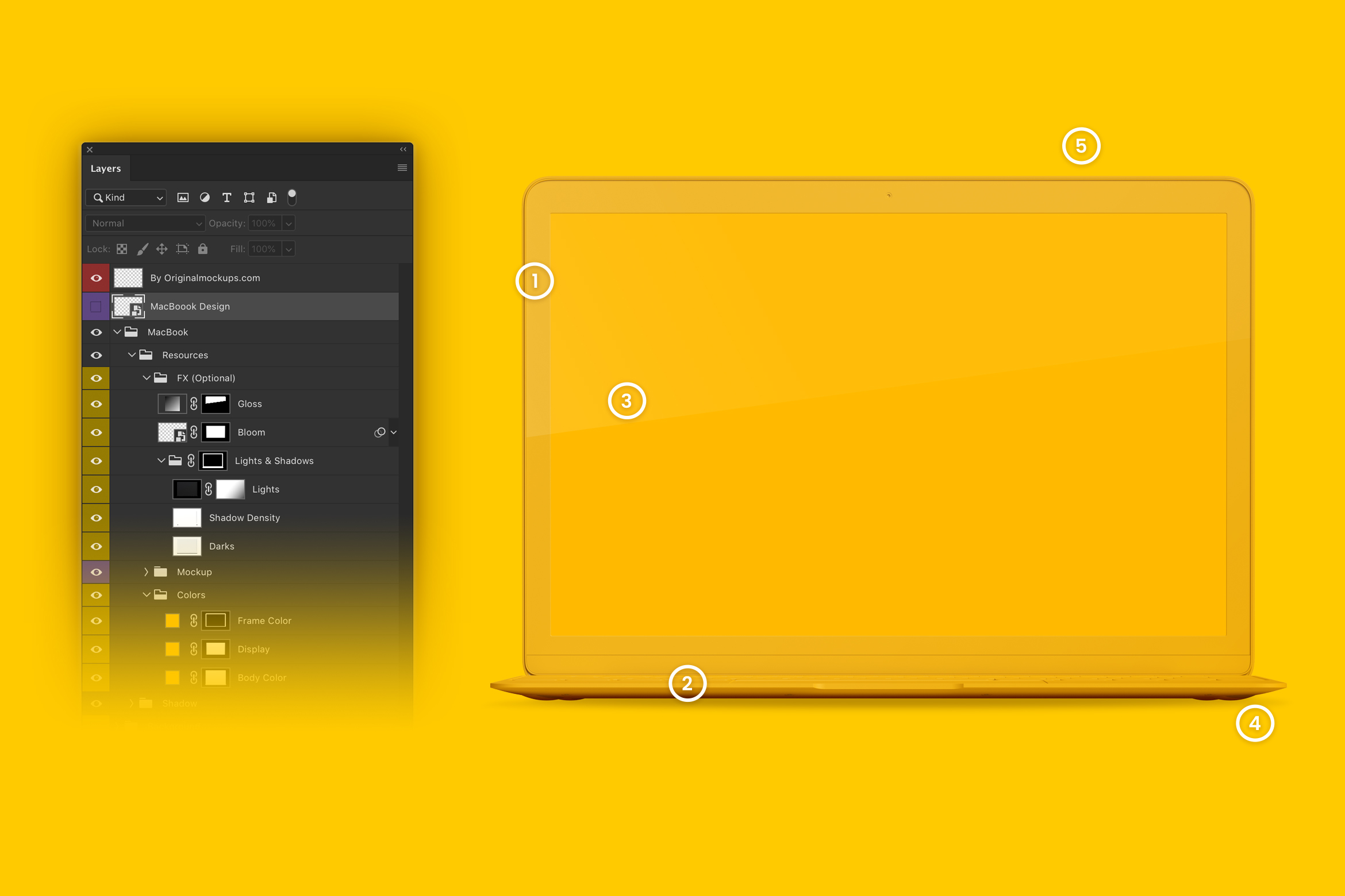 MacBook笔记本电脑Web网页界面设计效果图前视图样机 Clay MacBook Mockup, Front View插图6